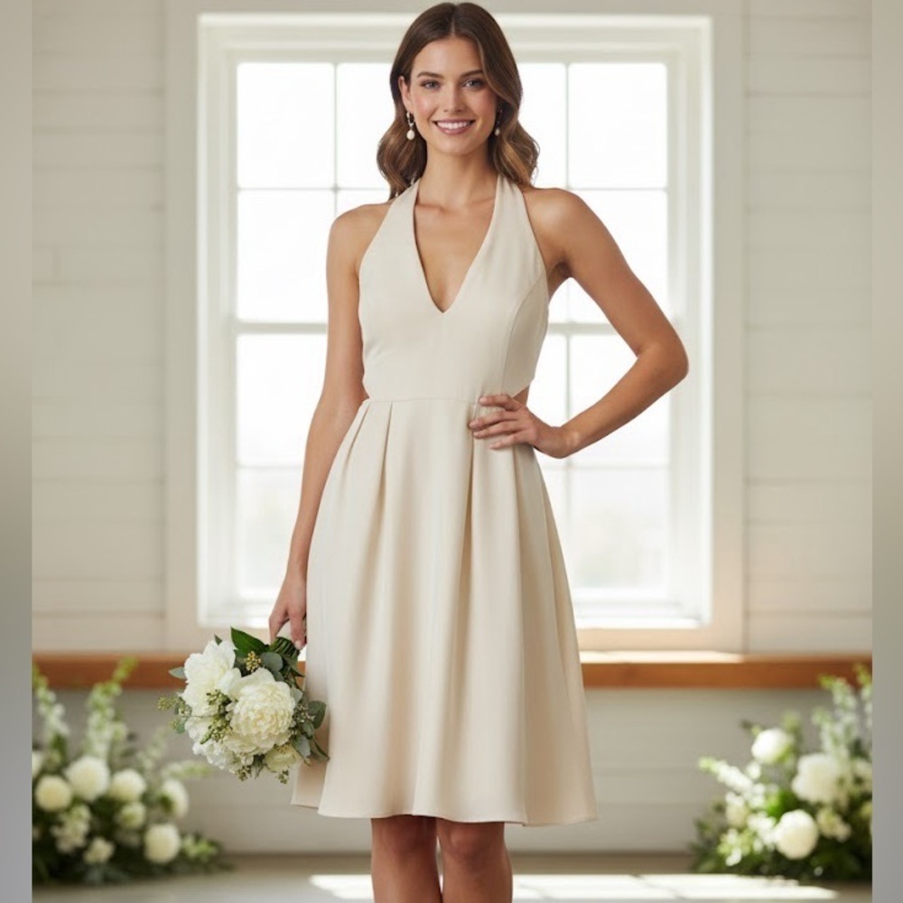 NWT J. Crew 100% Silk Halter Special Occasion Formal Party Dress, Size 4
